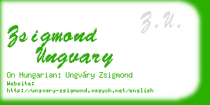 zsigmond ungvary business card