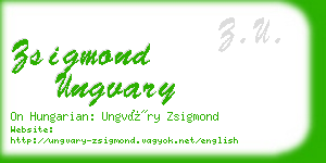 zsigmond ungvary business card